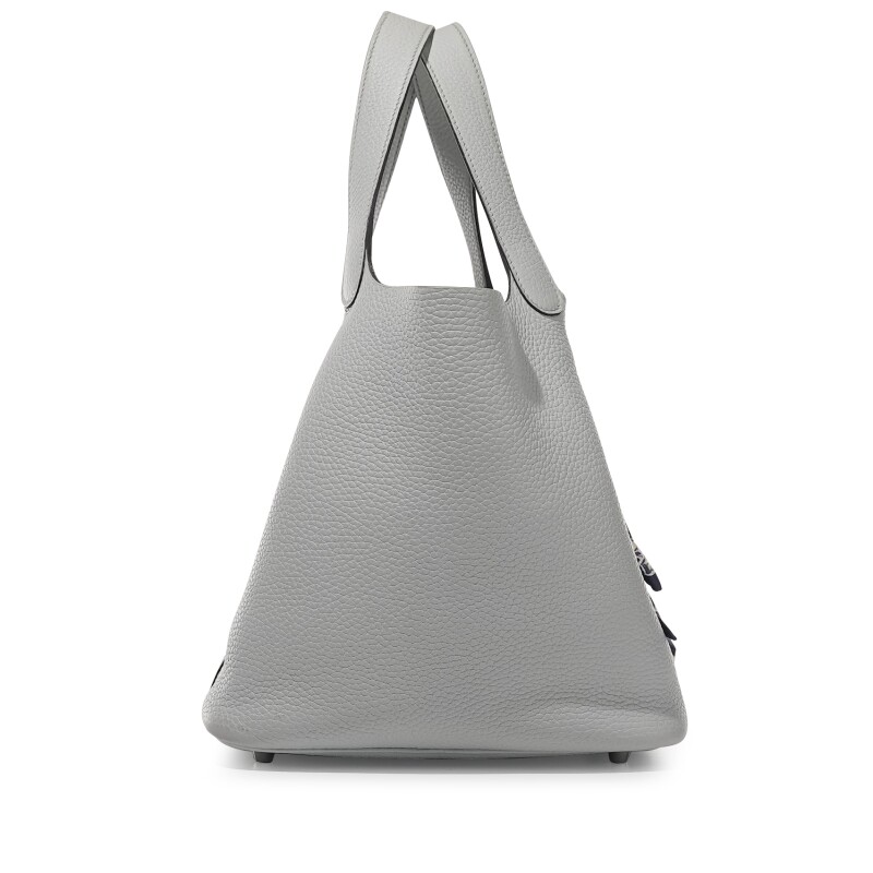 Hermès Bleu Pale Clemence Picotin Lock 22 Palladium Hardware - Image 3